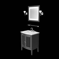 Wooden Bathroom Sink With Mirror